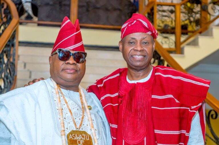 Governor Adeleke Prays For And Felicitates With Dr Deji Adeleke at 68