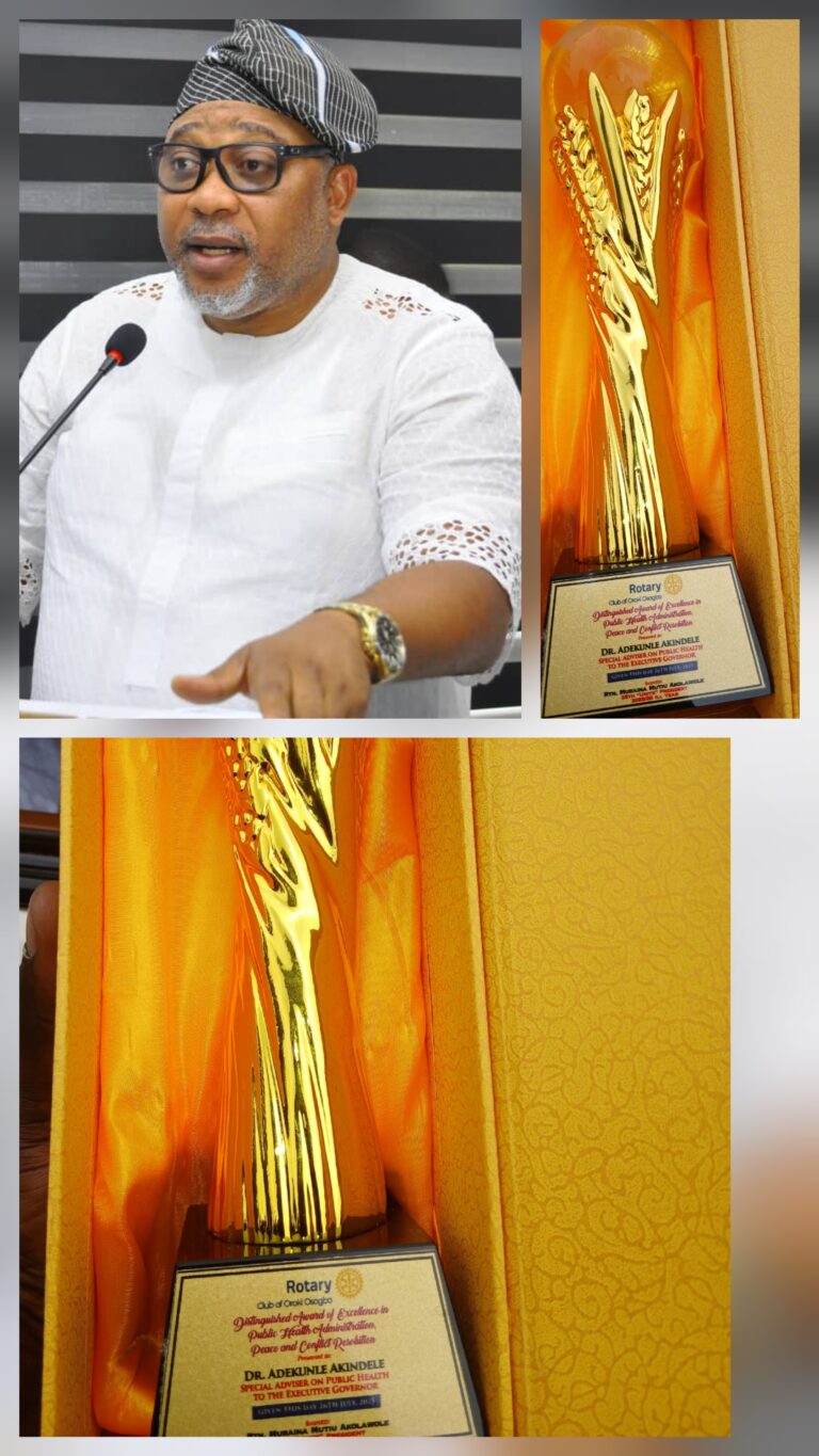 Osun Governor’s Aide, Dr Akindele Adekunle Bags Rotary Club Exemplary Leadership Award