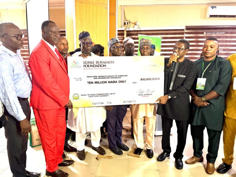 UNIOSUN Gets ₦10m Cyber Lab Support from Kunle Buraimoh Foundation in Major Philanthropic Drive